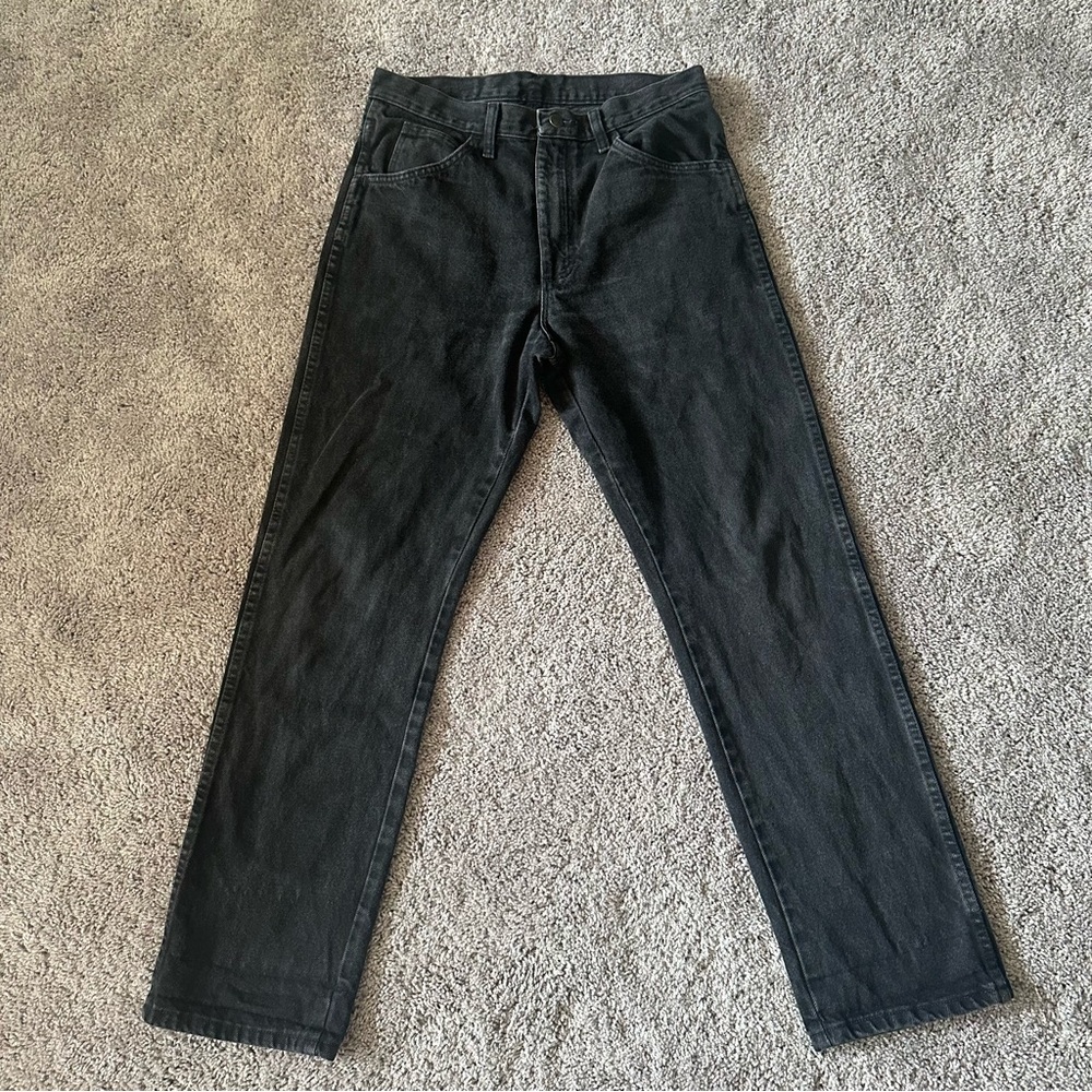 Men's Rustler 33x32 Black Jeans